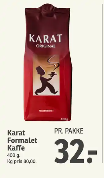 SPAR Karat Formalet Kaffe tilbud