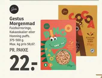 SPAR Gestus Morgenmad tilbud