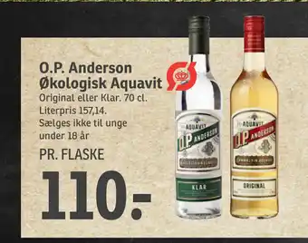 SPAR O.P. Anderson Økologisk Aquavit tilbud