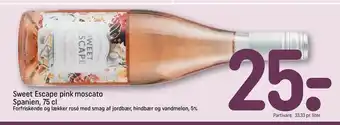 Rema 1000 Sweet Escape pink moscato Spanien, 75 cl tilbud