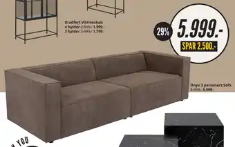 My Home Onyx 3 personers Sofa tilbud