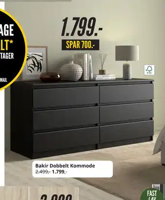 Bakir Dobbelt Kommode