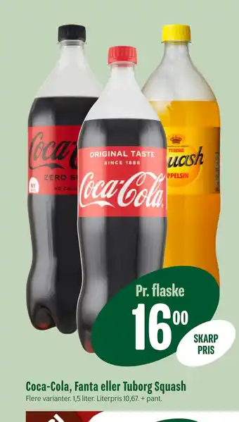 Min Købmand Coca-Cola, Fanta eller Tuborg Squash tilbud