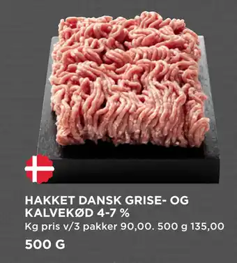 MENY HAKKET DANSK GRISE- OG KALVEKØD 4-7 % tilbud