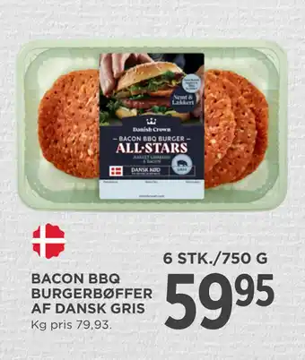 MENY BACON BBQ BURGERBØFFER AF DANSK GRIS tilbud