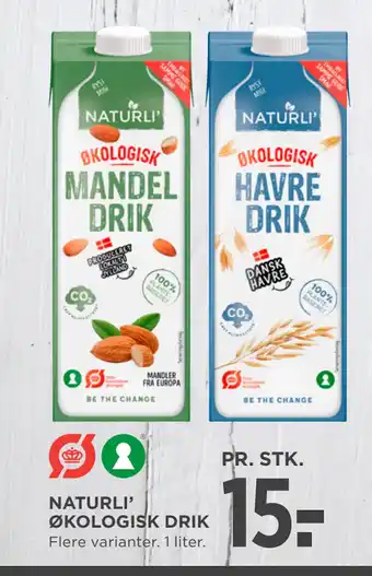 MENY NATURLI’ ØKOLOGISK DRIK tilbud