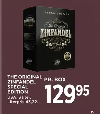 MENY THE ORIGINAL ZINFANDEL SPECIAL EDITION tilbud