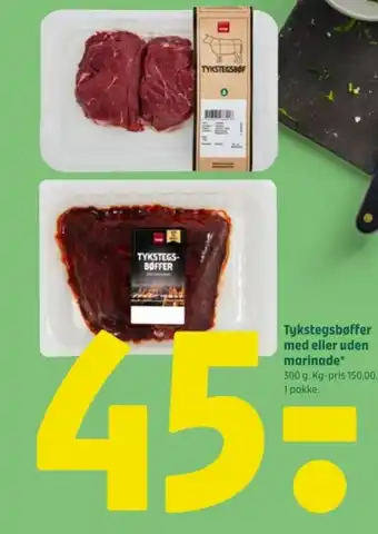 Coop 365 Tykstegsbøffer med eller uden marinade tilbud