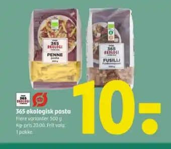 Coop 365 365 økologisk pasta tilbud