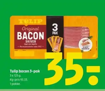 Coop 365 Tulip bacon 3-pak tilbud