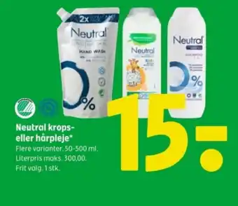 Coop 365 Neutral krops- eller hårpleje tilbud