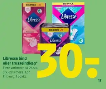 Coop 365 Libresse bind eller trusseindlæg tilbud