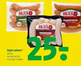 Coop 365 Højer pølser tilbud