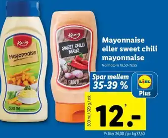 Lidl Mayonnaise eller sweet chili mayonnaise tilbud