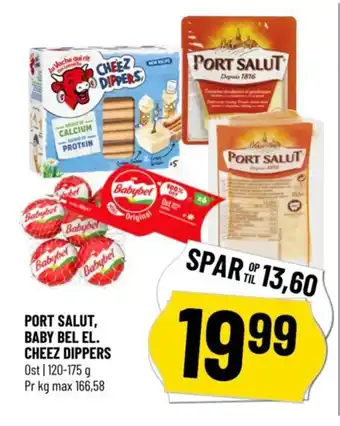 Løvbjerg PORT SALUT, BABY BEL EL. CHEEZ DIPPERS tilbud