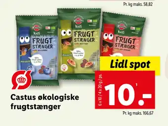 Lidl Castus økologiske frugtstænger tilbud