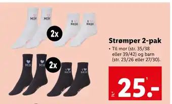 Lidl Strømper 2-pak tilbud