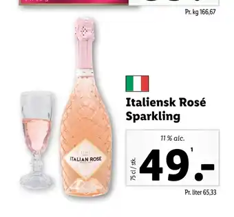 Lidl Italiensk Rosé Sparkling tilbud