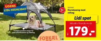 Lidl Hundeseng med soltag tilbud