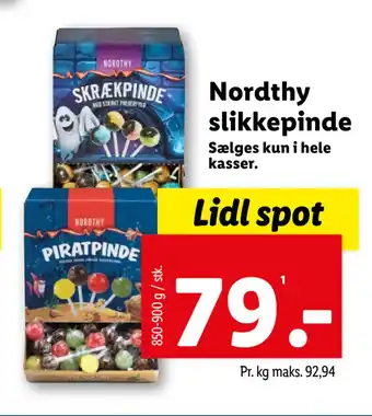 Lidl Nordthy slikkepinde tilbud