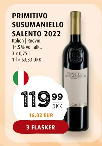 Scandinavian Park PRIMITIVO SUSUMANIELLO SALENTO 2022 tilbud