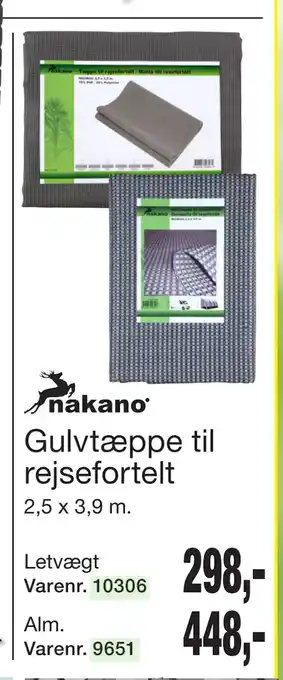 Harald Nyborg Gulvtæppe til rejsefortelt tilbud