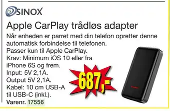 Harald Nyborg Apple CarPlay trådløs adapter tilbud