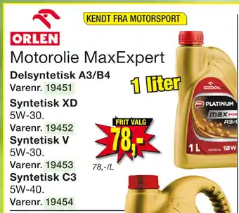 Harald Nyborg Motorolie MaxExpert tilbud