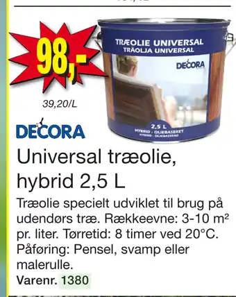 Harald Nyborg Universal træolie, hybrid 2,5 L tilbud