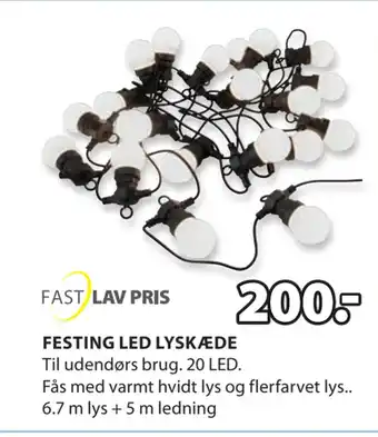 JYSK FESTING LED LYSKÆDE tilbud