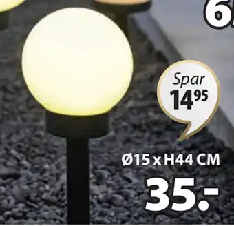 JYSK SOL SOLCELLELAMPE tilbud