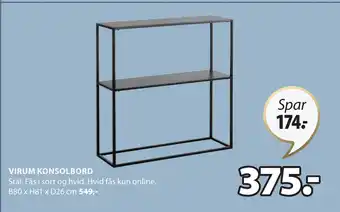JYSK VIRUM KONSOLBORD tilbud