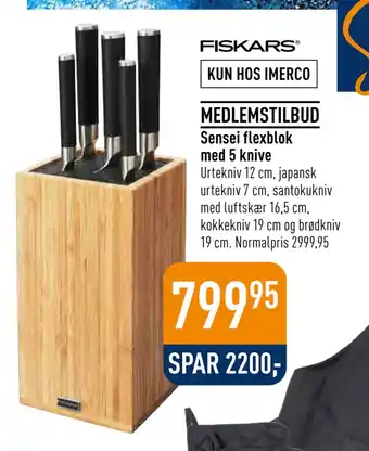 Imerco Sensei flexblok med 5 knive tilbud