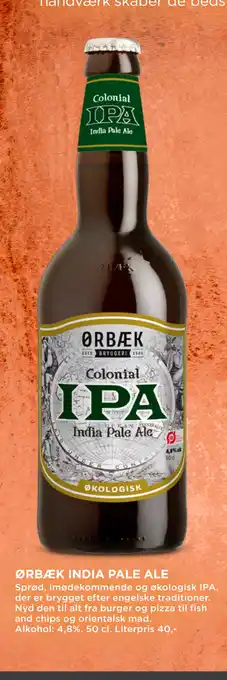 MENY ØRBÆK INDIA PALE ALE tilbud