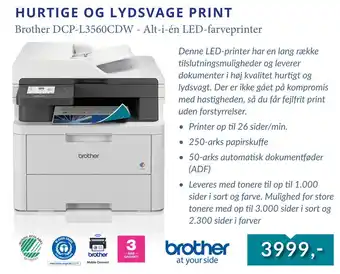 CBC Brother DCP-L3560CDW - Alt-i-én LED-farveprinter tilbud