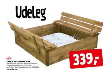 jem & fix SANDKASSE MED BÆNK tilbud