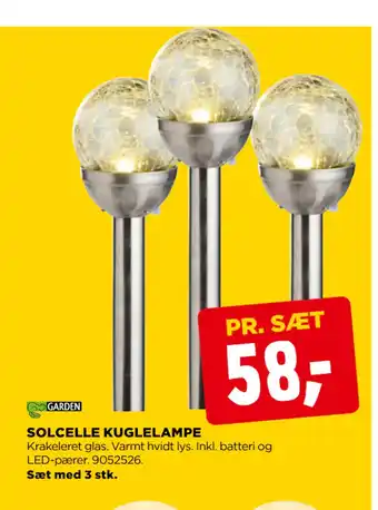 jem & fix SOLCELLE KUGLELAMPE tilbud