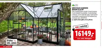 jem & fix DRIVHUS GARDEN ROOM 12,9 M² tilbud