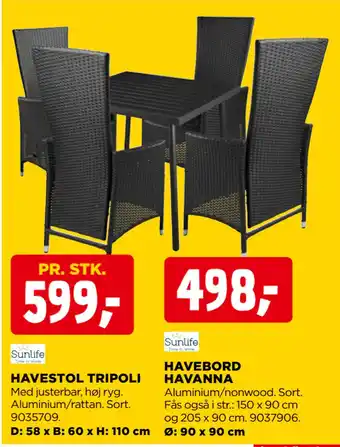 jem & fix HAVESTOL TRIPOLI tilbud