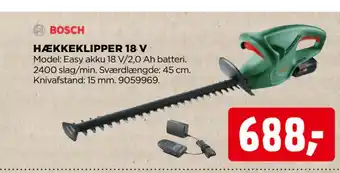jem & fix HÆKKEKLIPPER 18 V tilbud