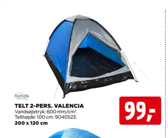 jem & fix TELT 2-PERS. VALENCIA tilbud