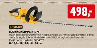 jem & fix HÆKKEKLIPPER 18 V tilbud