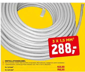 jem & fix INSTALLATIONSKABEL tilbud