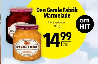 Citti Den Gamle Fabrik Marmelade tilbud