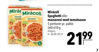 Citti Mirácoli Spaghetti eller maccaroni med tomatsauce tilbud