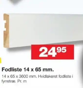 Fodliste 14 x 65 mm.