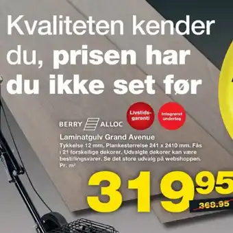 Bauhaus Laminatgulv Grand Avenue tilbud