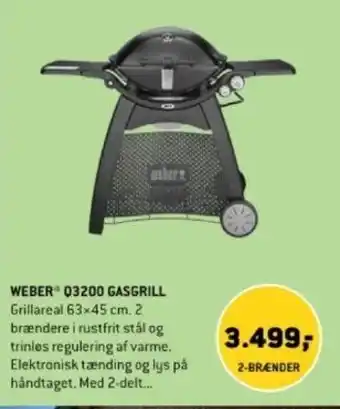 XL-BYG WEBER Q3200 GASGRILL tilbud