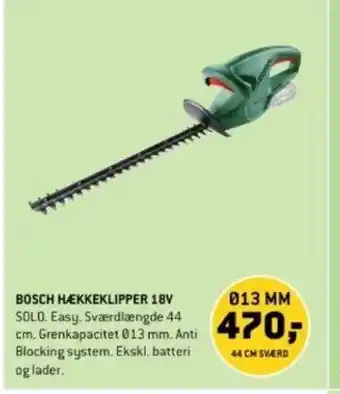 XL-BYG BOSCH HÆKKEKLIPPER 18V tilbud