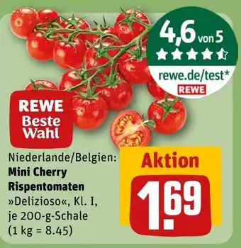 REWE DE Mini Cherry Rispentomaten tilbud